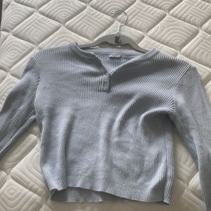 blue cropped sweater